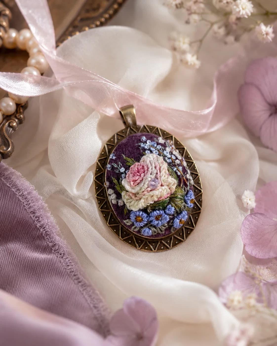 Dew Drop — artistic pendant render 3, NataSko Handmade