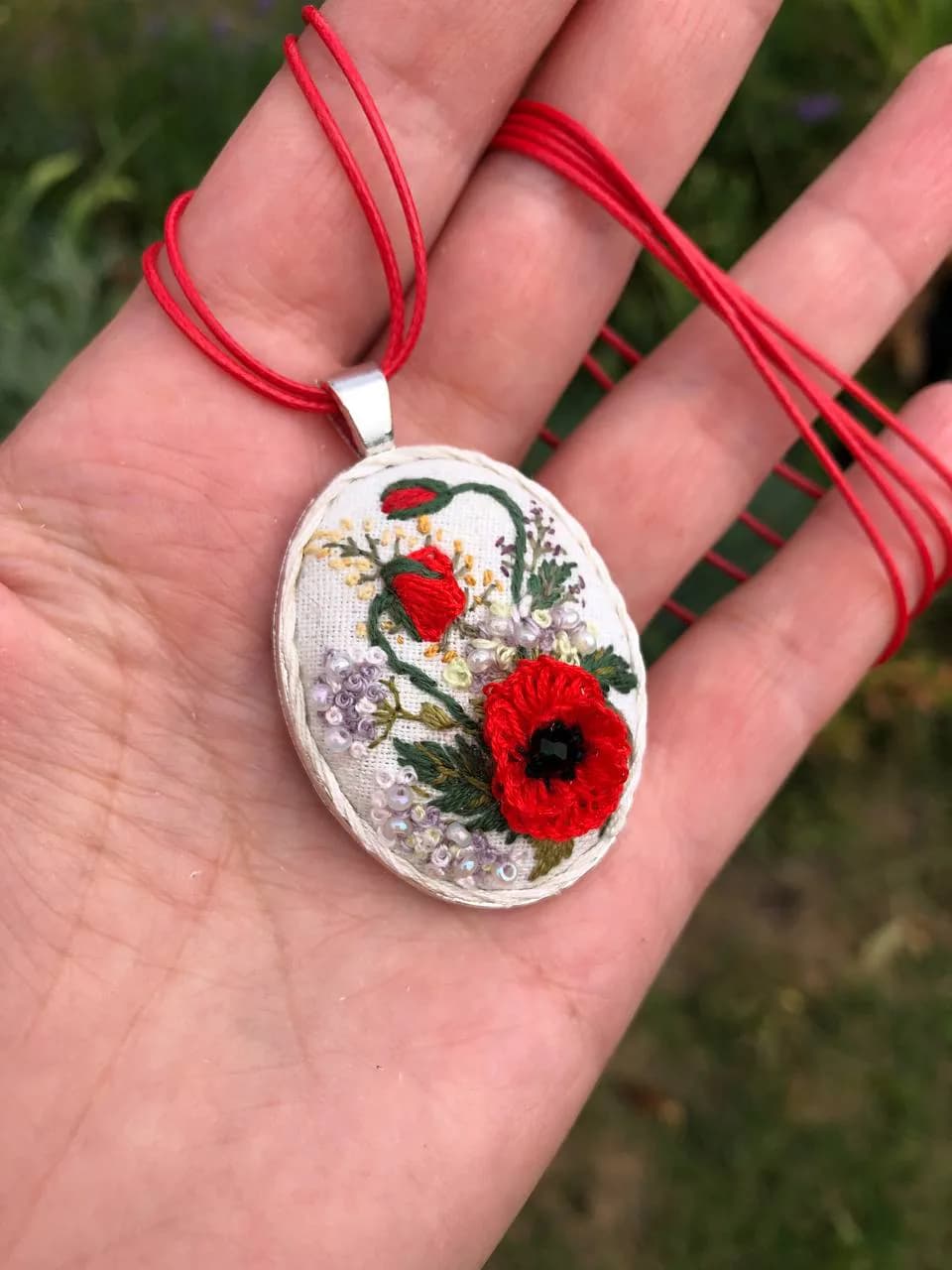 Червоний Мак — головне фото кулона, NataSko Handmade