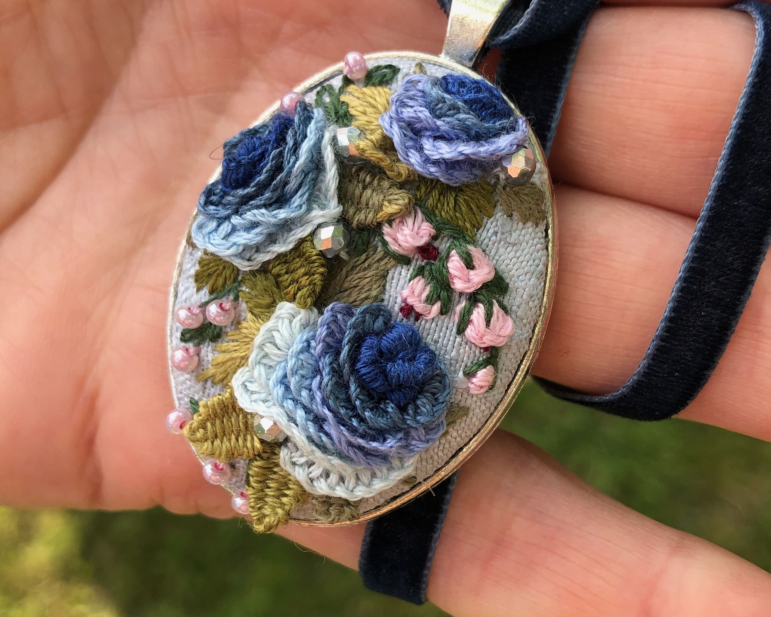 Блакитний сад — Сріблясті без рамки NataSko Handmade