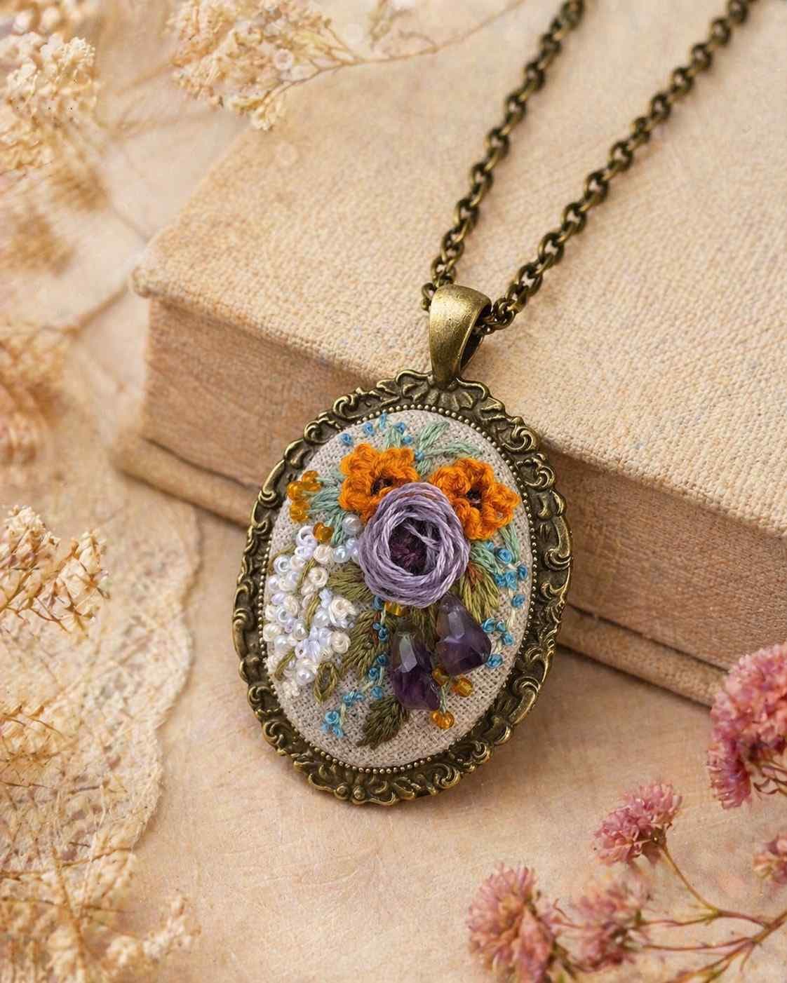 Таємниця аметистового саду — Бронзові з рамкою NataSko Handmade