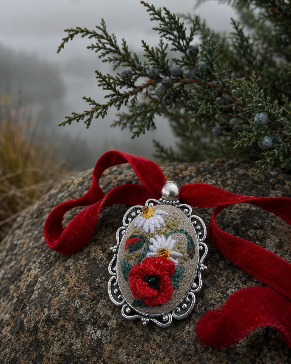 Карпатський мак — Маленькі з рамкою NataSko Handmade