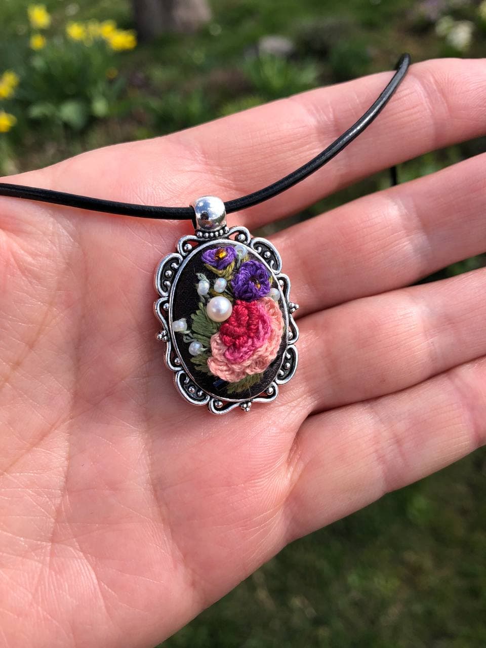 Літня ніч — Сріблясті з рамкою NataSko Handmade
