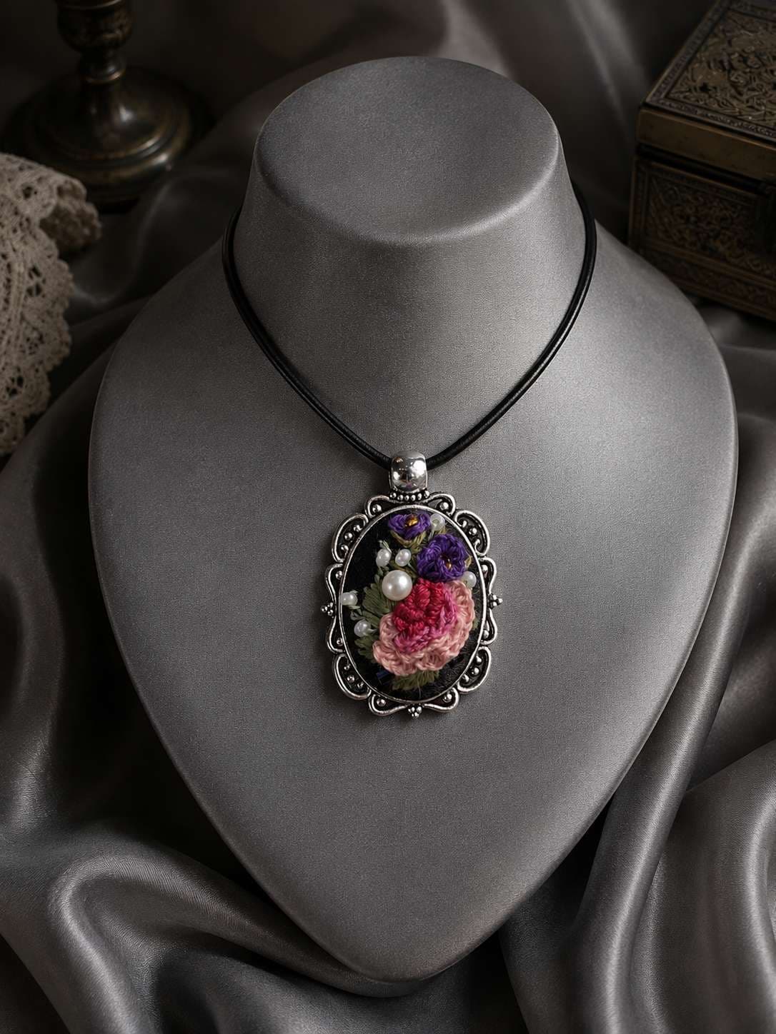Літня ніч — Сріблясті з рамкою NataSko Handmade