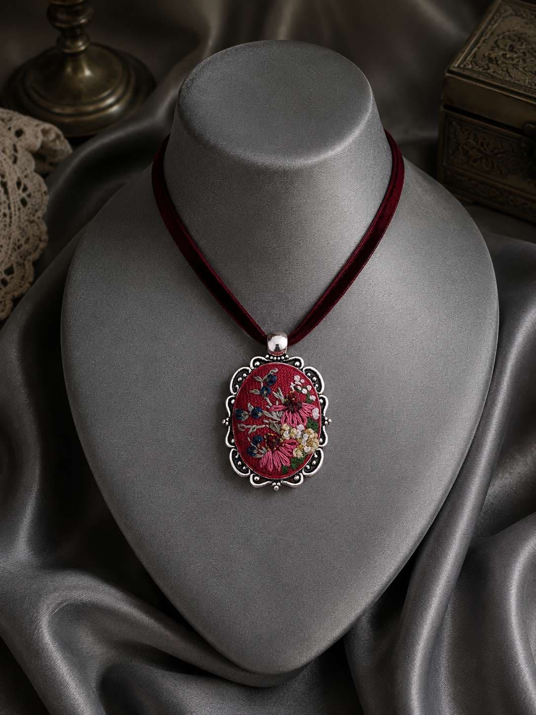 Чорничне літо — Сріблясті з рамкою NataSko Handmade