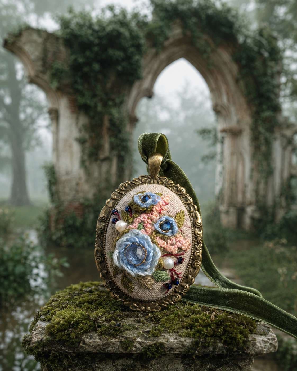 Кришталевий сад — Бронзові з рамкою NataSko Handmade
