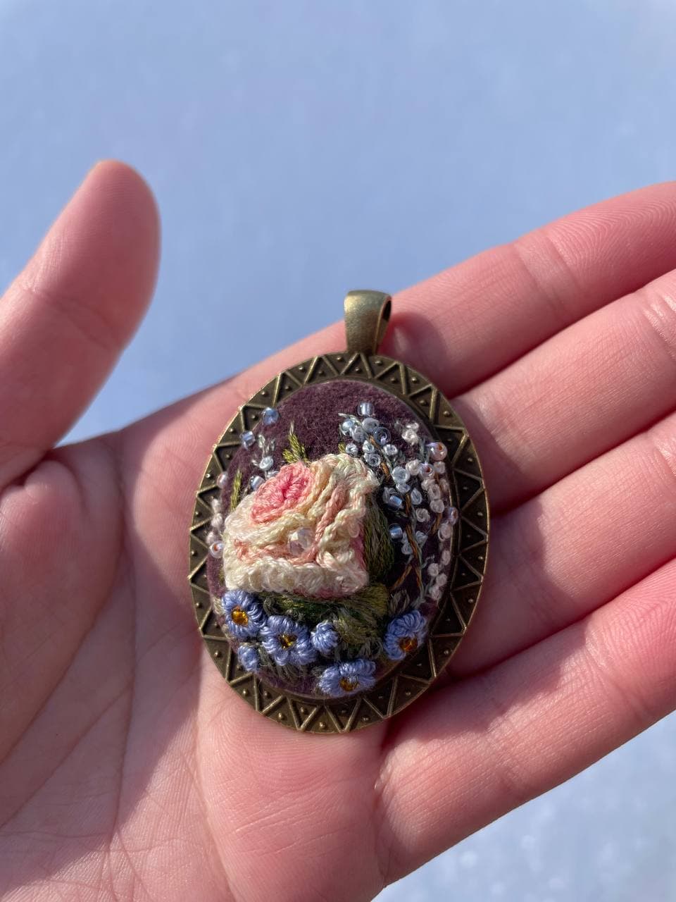 Краплина роси — Бронзові з рамкою NataSko Handmade